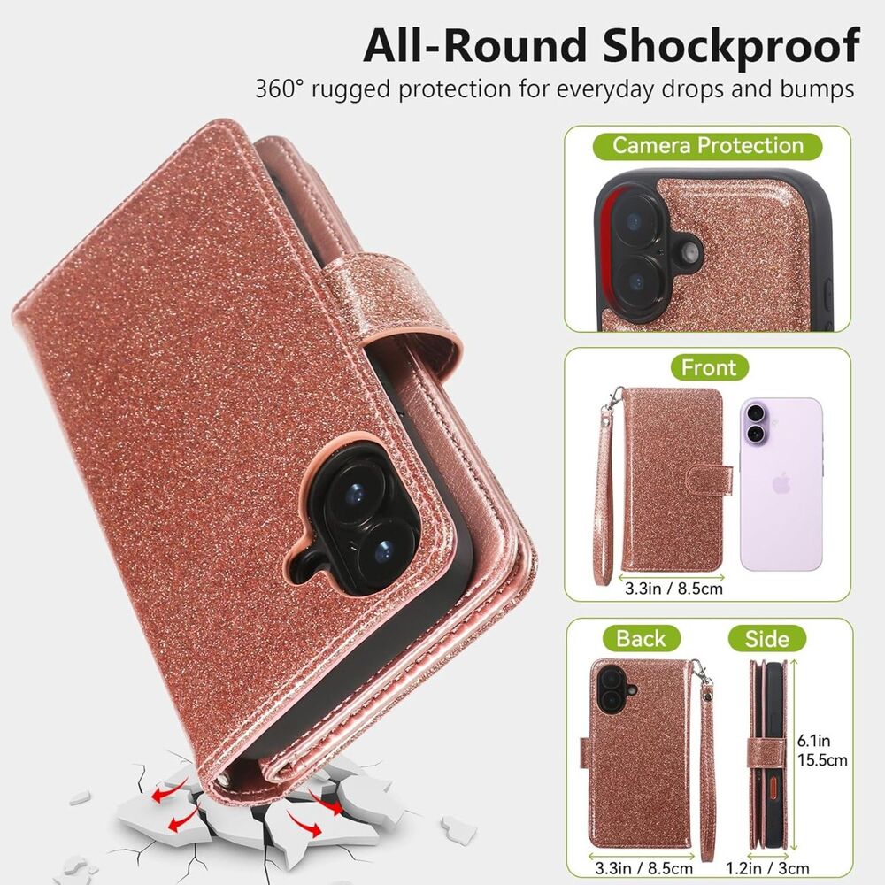 IPhone 17 Wallet Case Detachable With RFID Blocking Card Holder, 20F184PH006 - Picture 2 of 3